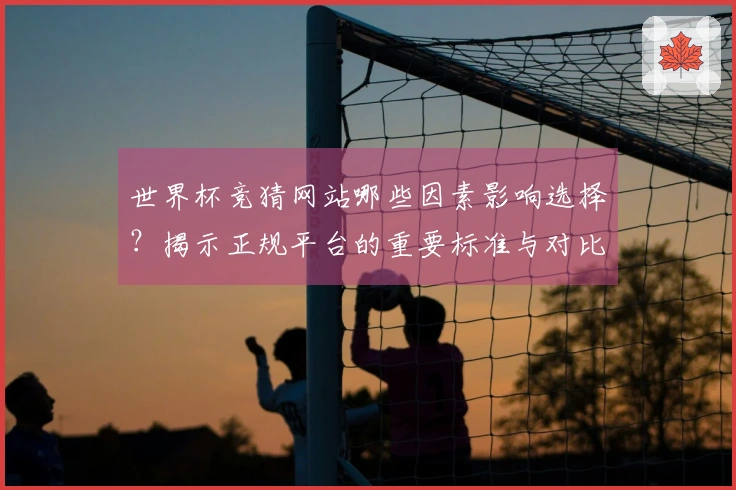世界杯竞猜网站哪些因素影响选择？揭示正规平台的重要标准与对比分析